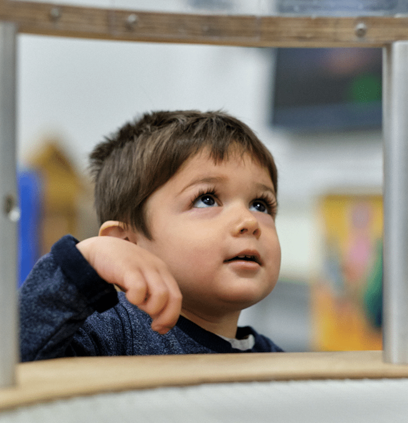 Toddler enjoying STEMtots at Cambridge Science Centre
