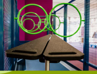 Paper plane launcher at Cambridge Science Centre