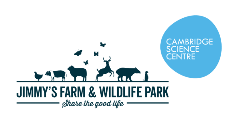 Logos of Jimmy's Farm & Wildlife Park and Cambridge Science Centre