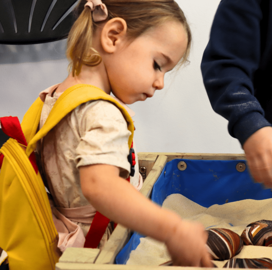 Toddler enjoying STEMtots at Cambridge Science Centre