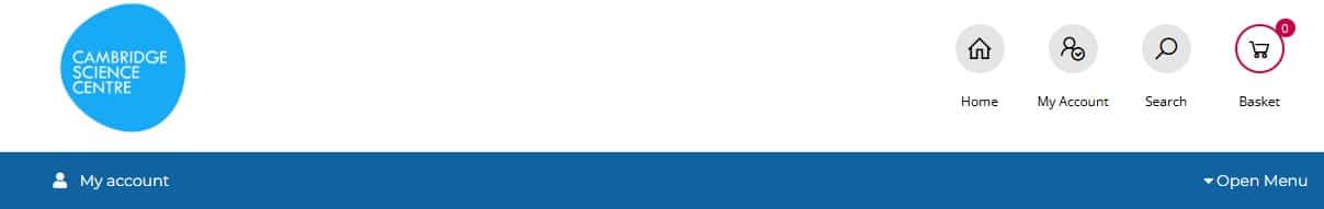 Menu bar with Home button